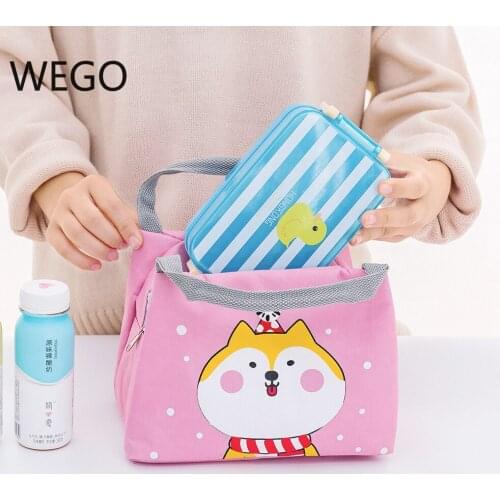 New portable small lunch box bag outdoor thick winter warm insulation bag cartoon Insulation cold storage lunch bag