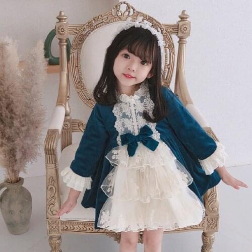 2020New Autumn Spain Children Lolita Sweet Princess Dress Halloween Clothes Kids Dress for Girls Christmas Party Birthday Dress