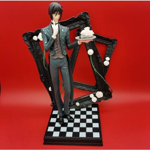 Japan Anime Black Butler Book of the Atlantic Sebastian MichaelisPVC Figure Figurine 25cm Toy Model Statu NEW NO BOX