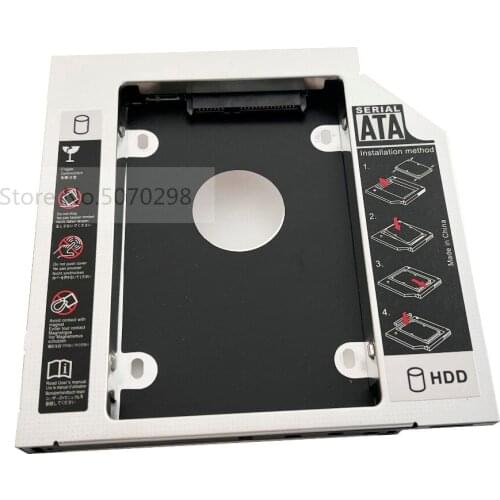 2nd Second HDD SSD Hard Drive Optical Caddy Frame Enclosure Adapter for Optiplex 9010 990 9020 7010 7020 SFF DS-8DBSH