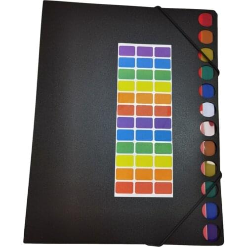 PPYY-Expanding File Organizer 12 Pockets,Accordion Folders Letter Size , Assorted with Rainbow,for Home,Office and School