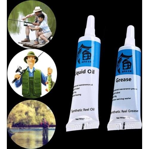 Fishing Spinning Reel Metal Bearing Gear 15g Lubricating Oil + 10g Grease Set for fishing reel Fishing Tools