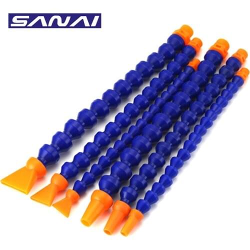 SANAI 10PCS 300MM Plastic Flexible Pipe Water Cooing 1/4 3/8 1/2 Coolant Tube Round Nozzle CNC Lathe Machine Cooling