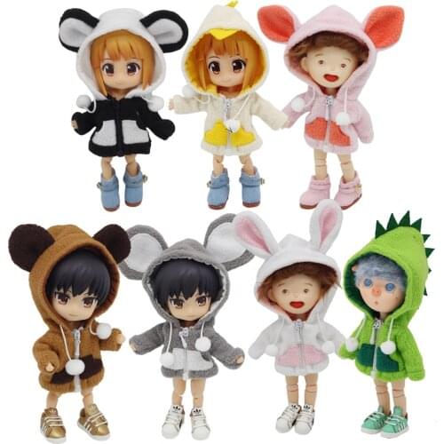Ob11 bjd Doll Cute suit for 1/12 bjd 16cm dolls Animal clothes, obitsu11,ob11 doll accessories Clothing doll clothes