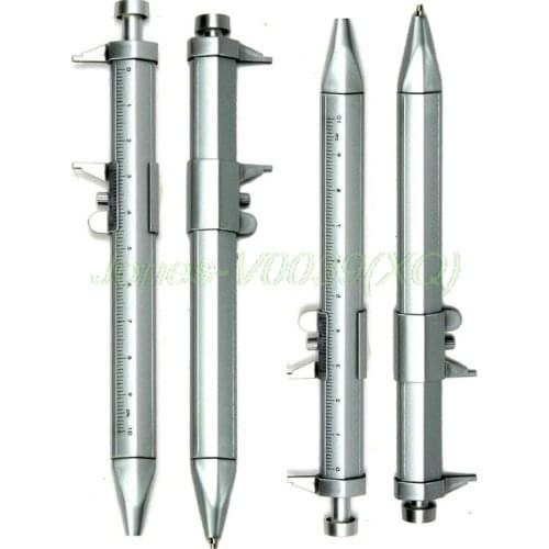 2 Pcs Gel Ink Pen Vernier Caliper 10cm Metric Gauge Precision Dial Shock-proof Measuring Tool Multifunctional Caliper