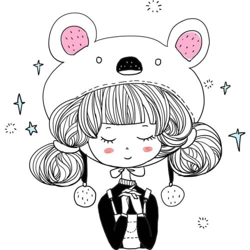 DABOXIBO Cute Girl In Hat Clear Stamps Mold For DIY Scrapbooking Cards Making Decorate Crafts 2020 NEW Arrival