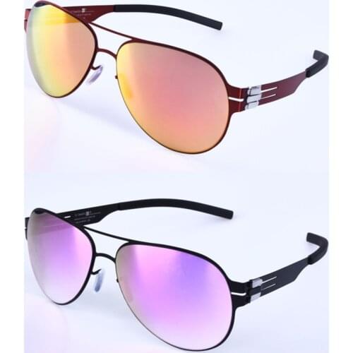 Stainless Steel Polit Sunglasses for men and women Colored Lens Sun glasses Vintage Eyewear monturas de lentes mujer