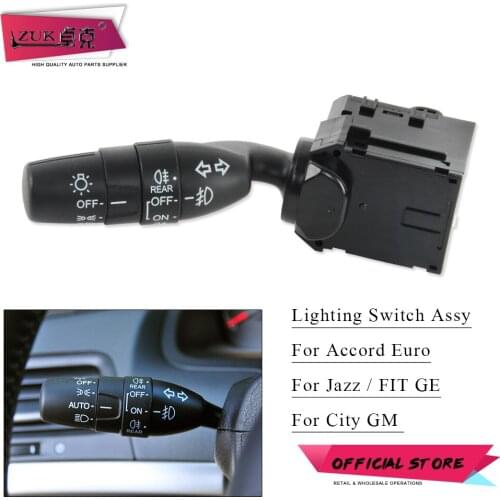 ZUK Lighting & Turn Signal Switch Assy For HONDA For Accord / Euro 2008-2013 For Jazz / FIT GE Auto Headlight Function Or Not