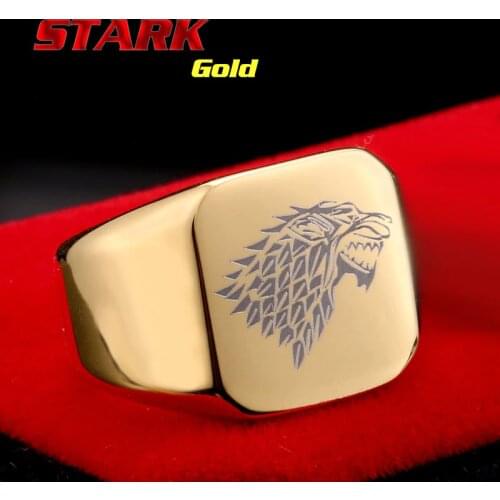 Steel soldier stainless steel men movie style signet fashion popular ring ice wolf men titanium steel jewelry