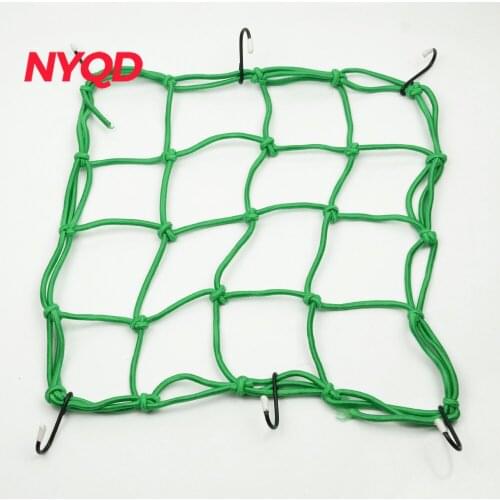 Motorcycle Bicycle Cargo Net Helmet Rope 30*30cm Luggage Storage Bag 6 Hooks Hold Motorycle Net Bags Mesh