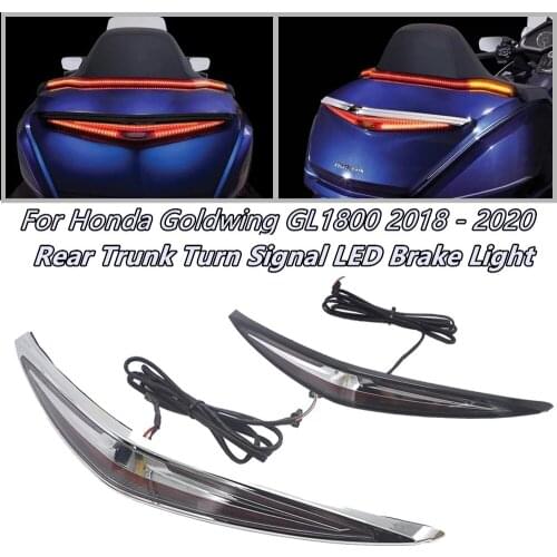 GL1800 LED Rear Brake Light For HONDA Goldwing 1800 GL1800 Motorcycle ABS Trunk Spoiler LED Rear Brake Light Turn Signal 2018