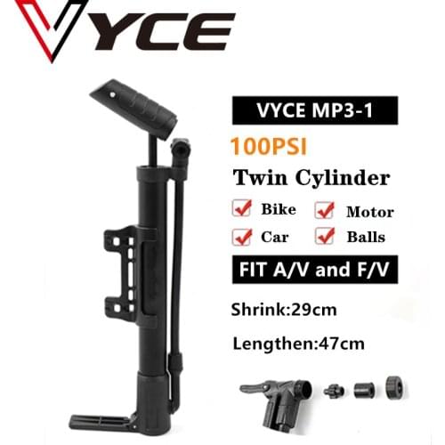 VYCE Mini Bicycle Double cylinder Pump Bicycle Accessories Cycling Bicycle Air Pump Ball Basketball Tyre Soccer Bike Inflator
