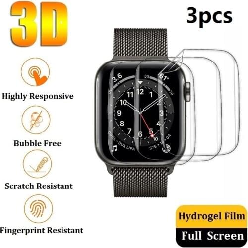 Protective Film for Apple Watch SE Series 6 5 4 44mm 40mm Screen Protector (Not Glass)for Apple Watch 3 2 1 42mm 38mm Film Foil