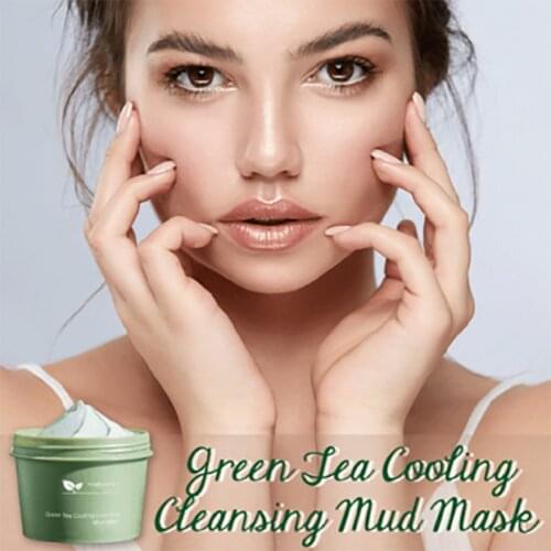 Green Tea Cooling Cleansing Mud Mask High Quality Whitening Wrinkle Removal Purifying Clay Stick Mask Oil Control Anti-Acne