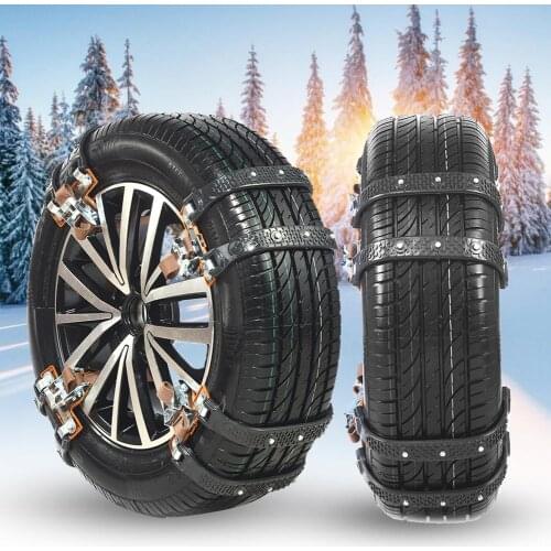1PCS Car Universal Tendon Thickened Snow Chains Sand Snow Emergency Tires Special Auto Anti-skip Car Tire Security Chain