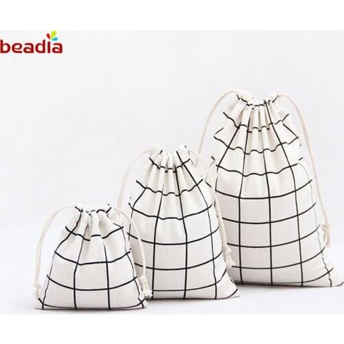 25x32cm Large Multicolor Cotton Hemp Rope Bundle Pockets For Gift Bag Students Cloth Storage Dormitory Sundry Underwear Bag