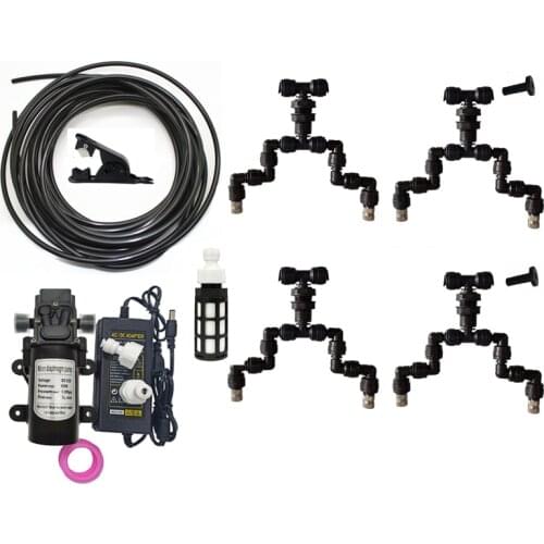 360 Adjustable Aquarium Aquatic Pet Cooling System One to Four Head Reptiles Fogger Mist Sprinkler Rainforest Tank