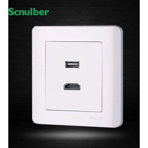 86mm standard Hdmi wall socket mobile phone charge USB pannel socket