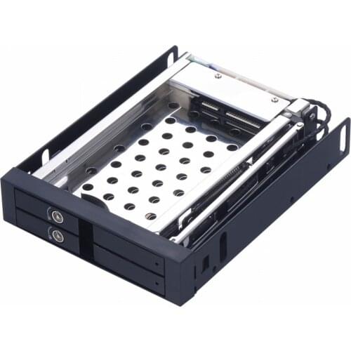 Uneatop ST2520 2-Bay 2.5" Aluminum Case SATA HDD Internal Enclosure for 3.5"Device Bay HDD Mobile Rack