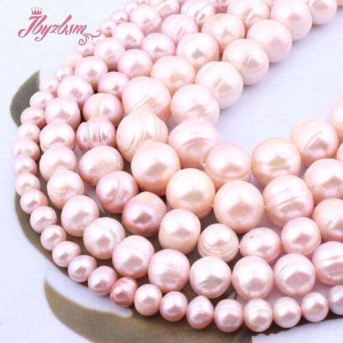 9-10,10-12,11-14mm Nearround Freshwater Pearl Purple Loose Natural Stone Beads For Necklace Bracelet DIY Jewelry Making Str 15"