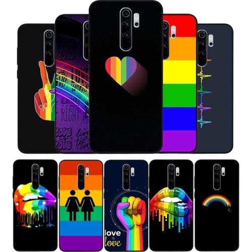 Gay Lesbian LGBT Rainbow Pride ART Black TPU Silicone Soft Phone Case For Redmi 4A 4X 7A 5 Plus 6 Pro NOTE 9 7 8 5 Pro 4 6