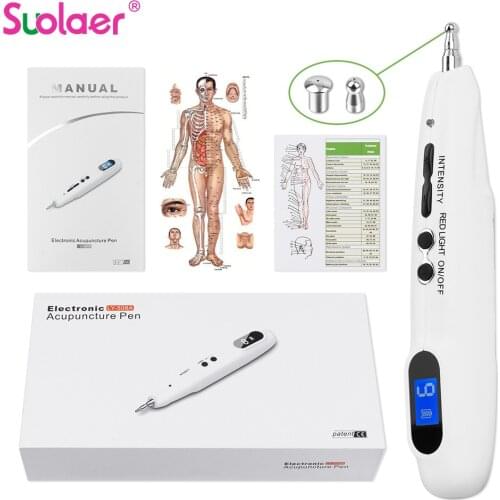 Electric Acupuncture Pen Digital Display Body Massager Meridian Energy Pen Relief Pain Magnet Therapy Massage Pen Health Care