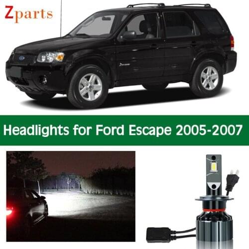 Car Headlight For Ford Escape 2005 2006 2007 Canbus Headlamp Low Beam High Beam 6000K 12V Lighting Light Lamp Accessories
