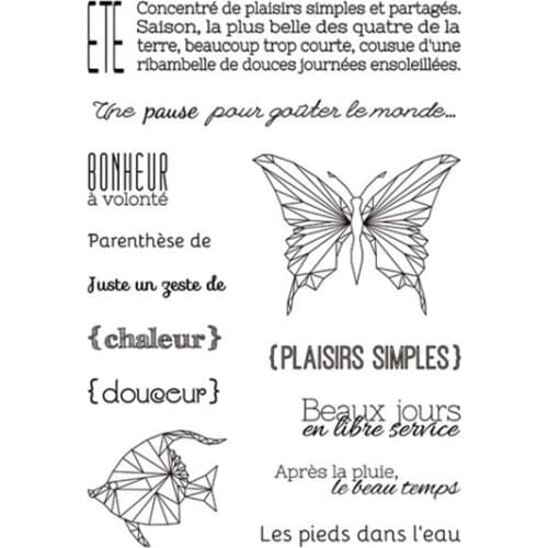 French clear Silicone Rubber Stamp for DIY scrapbooking/photo album Decorative craft 0682