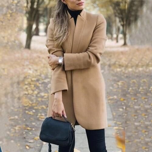 Женские шерстяные пальто ISHOWTIENDA China At AliExpress