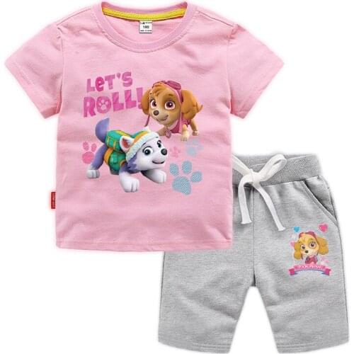 PAW PATROL Boys Clothes Set Summer Kids T shirt + Pants Casual Sport Suits Children’s Clothes Outfits