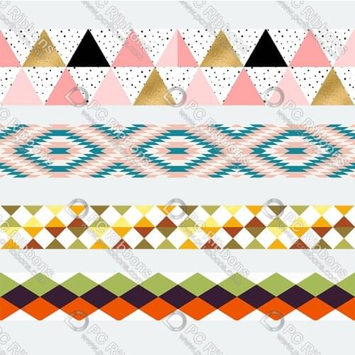 Geometry 3/8"-3" hot transfer printed grosgrain ribbon 9-75mm 50 yards decorations gift wrapping diy bows