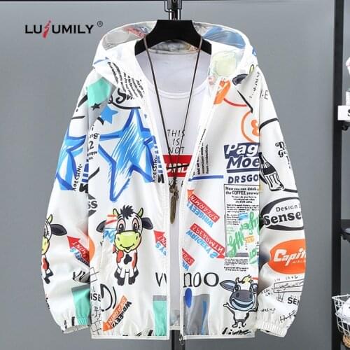 Lusumily Women Jacket Windbreaker Summer Loose Sunscreen Female Plus Size Thin Coat Kawaii Blouse Girl Casual Tops Outwear