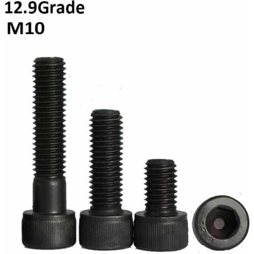 M10 Black Grade12.9 Hex Hexagon Socket Head Screws DIN912 Allen Bolts Carbon Steel Cup Head Screw Full/Half Tooth