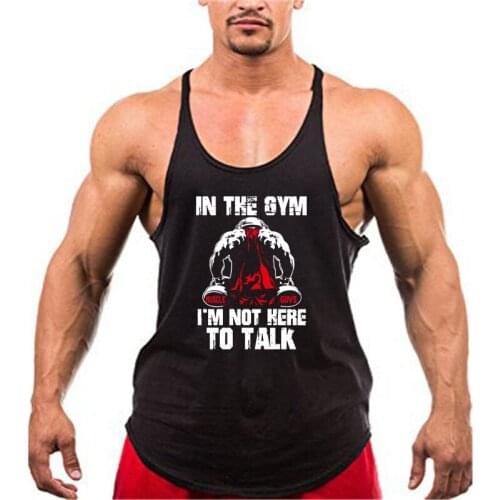 Mens Sleeveless Tank Tops Sports Bodybuilding FItness Mens Vest Stretch Cotton Undershirts Underwear T-shirt Sportswear Male