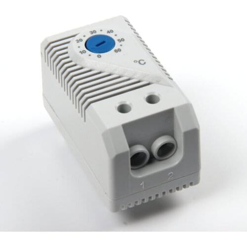 1PCS Mechanical Thermostat NO Contact Terminal Connection DIN Rail Mounting 2P