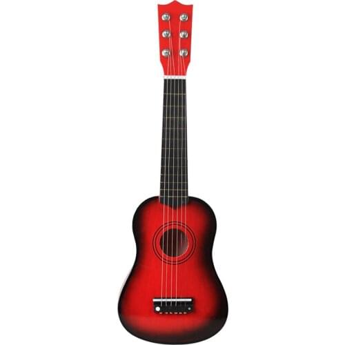 21 inch Portable Mini Guitar Acoustic 6 Strings Ukulele Musical Instruments for Children Kids Beginners Educational Learning Toy