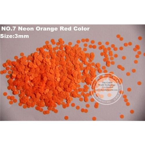 Neon Orange Red Colors Solvent resistant circledot shapes glitter for nail gel nail polish Other art Decoration