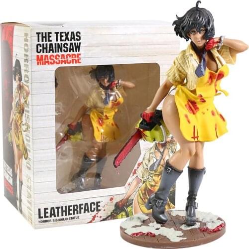 2021 New 20cm Womens Edition Chainsaw Massacre Leatherface Horror Bishoujo Statue Girls Pvc 1/7 Actionfigurine Model Toys