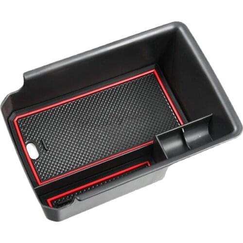 Car Styling Central Armrest Storage Box Trim For Audi A3 2021 Container Tray Organizer Auto Interior Accessories