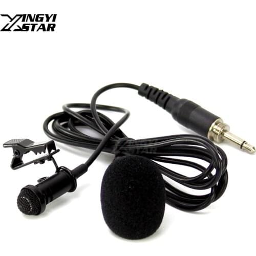 3.5mm Male Screw Lock Lapel Mic Tie on Clip Lavalier Microphone For Wireless Beltpack Transmitter Mixer Karaoke System Amplifier