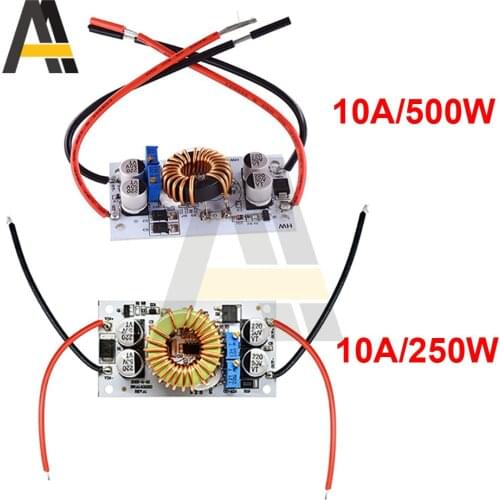 DC8.5V-48V to 10-50V Step Up Power Supply Aluminum Boost Converter 10A 250W/500W Voltage Regulator Constant CV Aluminum Plate
