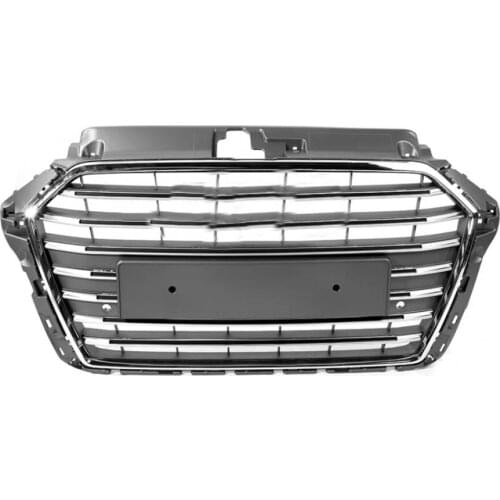 Bumper Grille Car Front Bumper Grill Mesh Hood Front Center Middle Grille for Audi A3/S3 2017-2019 Car Mesh