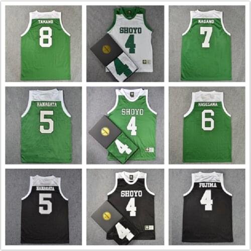 BG basketball jerseys SHOYO 4 FUJIMA 5 HANAGATA 6 HASEGAWA jersey 7 NAGANO Outdoor sportswear training Hip-hop culture dark blue