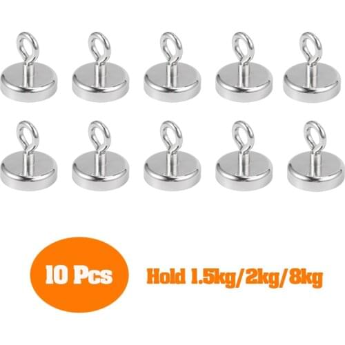 Recovery Magnet Fishing Treasure Metal Detector Magnet Salvage Magnet Deep Sea Fishing Magnets with Ring Round Powerful Searcher