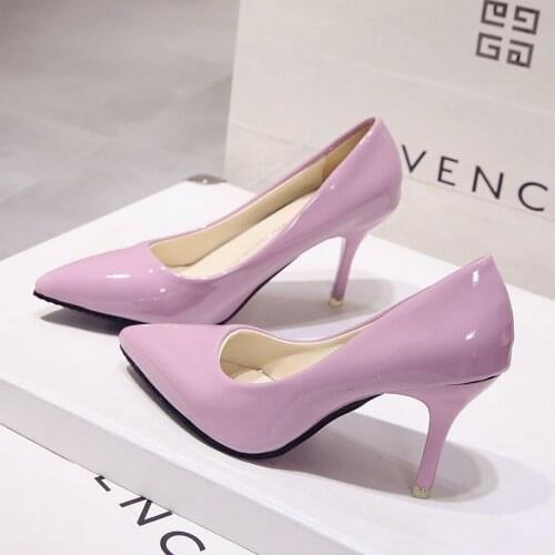 The new temperament small fresh high heels 7cm stiletto bridesmaid shoes with pointed womens shoes