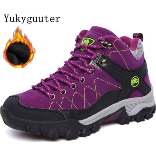 Winter Women Hiking Shoes Outdoor Walking Jogging Trekking Warm Snow Boots Female Climbing Sport Sneakers Athletic Waterproof