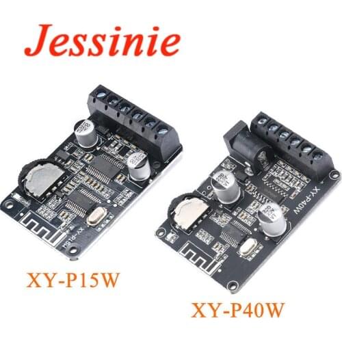 10W/15W/20W/30W/40W Stereo BLE 5.0 Power Amplifier Board 12V/24V High Power Digital Amplifier Module XY-P15W XY-P40W