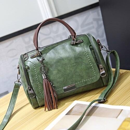 2021 High Quality Leather Women Shoulder Bags Fashion Multifunction Ladies Tassel Bag For Women With Cat Pendant Crossbody Bags