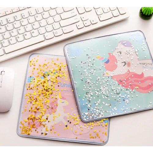 21CM Cartoon Anime Action Figure Nature Printed Animals PVC Creative Kawaii Unicorn Birds Mouse Pad Cosplay Soft Comfortable Pad