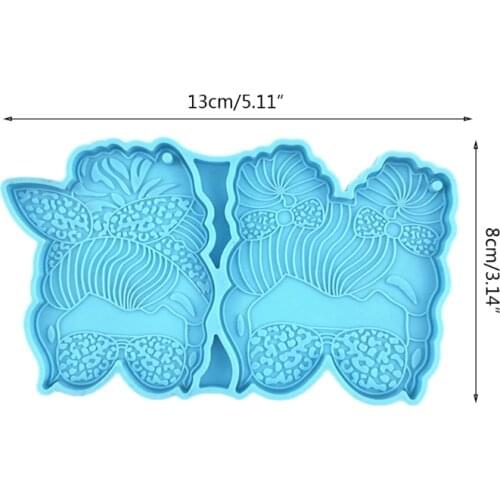 5477 Glasses Girl Keychain Resin Casting Silicone Mold 5477 Glasses Girl Keychain Pendant Jewelry Mould DIY